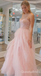 Elegant Cute Light Pink Strapless A-line Layer Tulle Fluffy Evening Gown Long Formal Dresses Prom Dresses,WGP815