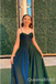 Stunning Green A-line Spaghetti Straps Party Dress Long Prom Dresses to Impress ,WGP1505