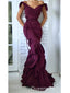 Sexy Mermaid V-neck Maxi Long Party Prom Dresses Online,WGP286