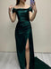 Sexy Green Sheath Off Shoulder Side Slit Party Prom Dresses,Evening Dresses,WGP337