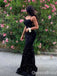 Sexy Black Mermaid Spaghetti Straps Party Prom Dresses,Evening Dresses,WGP365