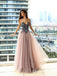 2025 Sparkly Delicate Illusion Neck with Appliques Beading  Prom Dresses, QB0571