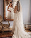 Romantic Spaghetti Strap Tulle Applique Long Cheap Wedding Dresses, WDS0050