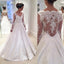 Long Sleeve Lace A-line Cheap Wedding Dresses Online, WD335