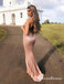 Halter Pink Sequin Long Mermaid Evening Dresses Backless Prom Dresses, QB0776