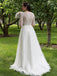 Long Sleeve A-line See Through Cheap Wedding Dresses Online, WD340