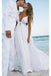 Unique Sexy Simple Casual Cheap White Beach Wedding Dresses, WD309