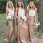 V Neck Casual Long Mermaid Sequin Cheap Bridesmaid Dresses Online, WG261