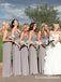 Mermaid Sweetheart Ruched Grey Elastic Satin Long Bridesmaid Dresses, QB0843