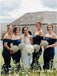 Charming Navy Blue Off Shoulder Long Satin Cheap Bridesmaid Dresses, QB0621