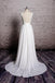 Simple Lace V Neck Cheap Beach Wedding Dresses Online, WD384