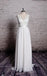 Simple Lace V Neck Cheap Beach Wedding Dresses Online, WD384