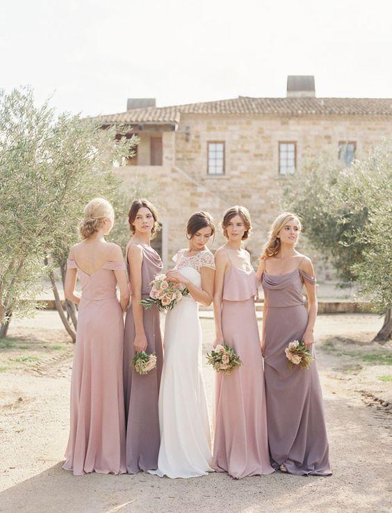 Chiffon Mimsatched Cheap Long Bridesmaid Dresses Online, WG204