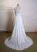 Lace Cap Sleeves V Neck Cheap Beach Wedding Dresses Online, WD375