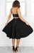 Simple Two Pieces Black Short Homecoming Dresses 2018, CM505