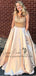 Cap Sleeves A-line Rhinestone Long Evening Prom Dresses, QB0428