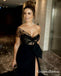 Charming One Shoulder Sweetheart Sexy Side Slit A-line Long Cheap Formal Evening Prom Dresses, PDS0063