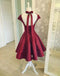 Sexy Backless Cap Sleeves Short Red Homecoming Dresses Online, CM539