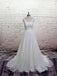 Cheap Lace Straps Scoop Tulle A-line Wedding Dresses Online, WD370