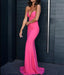 Simple Sweetheart Empire Waist Long Jersey Mermaid Prom Dresses, QB0789