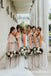 Mismatched Grey Chiffon A-line Long Cheap Bridesmaid Dresses Online, BDS0081