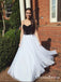 A-line Spaghetti Straps Floor-length Chiffon Prom Dresses, QB0785