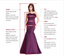 Off-The-Shoulder Grape Mermaid Long Cheap Bridesmaid Dresses, BDS0094