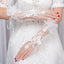 Light Ivory Beaded Wedding Gloves, Bridal Lace Gloves, Floral Appliques Is For Sale, TYP0571