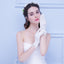 White Bridal Stain Wedding Gloves With Lace Appliques, Lovely Wedding Gloves, TYP0556