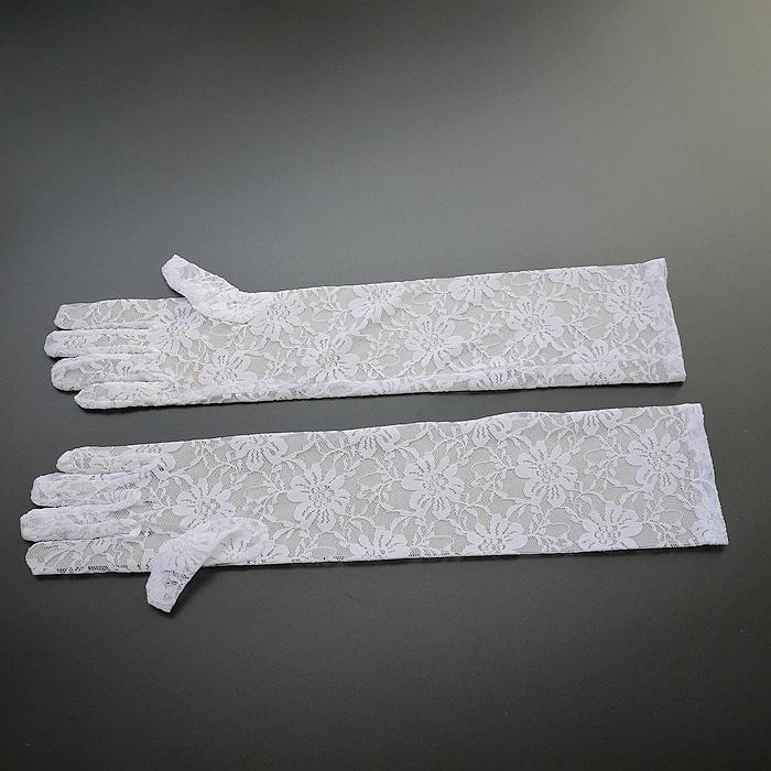 Wedding Gloves, Long Gloves, Wedding Gloves With Handmade Flower, TYP0542