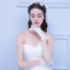 White Bridal Stain Wedding Gloves With Lace Appliques, Lovely Wedding Gloves, TYP0556