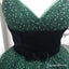 Popular Hot Selling V-neck Green Tulle A-line Short Cheap Party Homecoming Dresses, HDS0015