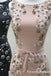 Sheath Jewel  Beautiful Pink Long Prom Dresses With Applique&Beaded, QB0783