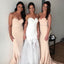 Elegant Sweetheart Sleeveless Long Cheap Apricot Bridesmaid Dresses Online, QB0143