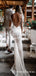 Sexy V-neck Long Sleeve Lace Mermaid Long Cheap Beach Wedding Dresses, WDS0039