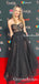 Sweetheart Sleeveless Charming Black Tulle A-line Long Cheap Formal Party Evening Prom Dresses, PDS0065