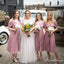 New Arrival V-neck Short Sleeves Charming Cute Keen-Length Short Bridesmaid Dresses, QB0948