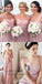 Pink Scoop Custom Made Chiffon Long Bridesmaid Dresses, WG224