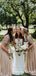 Popular V-neck Short Sleeves Champagne Tulle A-line Long Cheap Bridesmaid Dresses Online, BDS0079