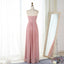 Pretty Sweetheart Long Cheap Blush Pink Chiffon Bridesmaid Dresses Online, QB0145