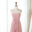 Pretty Sweetheart Long Cheap Blush Pink Chiffon Bridesmaid Dresses Online, QB0145