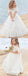 A-Line Scoop Neck White Floor Length Flower Girl Dresses with Appliques, QB0824