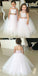 Two Piece Ball Gown Halter Blush Pink Flower Girl Dresses with Appliques, QB0228