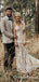 Newest V-neck Champagne Lace Mermaid Long Cheap Wedding Dresses, WDS0025