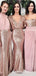 Mismatched Rose Gold Sequin Mermiad Long Cheap Bridesmaid Dresses, BDS0052