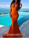 Sexy Orange Mermaid Spaghetti Straps Maxi Long Evening Prom Dresses, WGP265