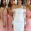 Simple Spaghetti Straps Sleeveless Floor-Length Pink Bridesmaid Dresses, QB0848