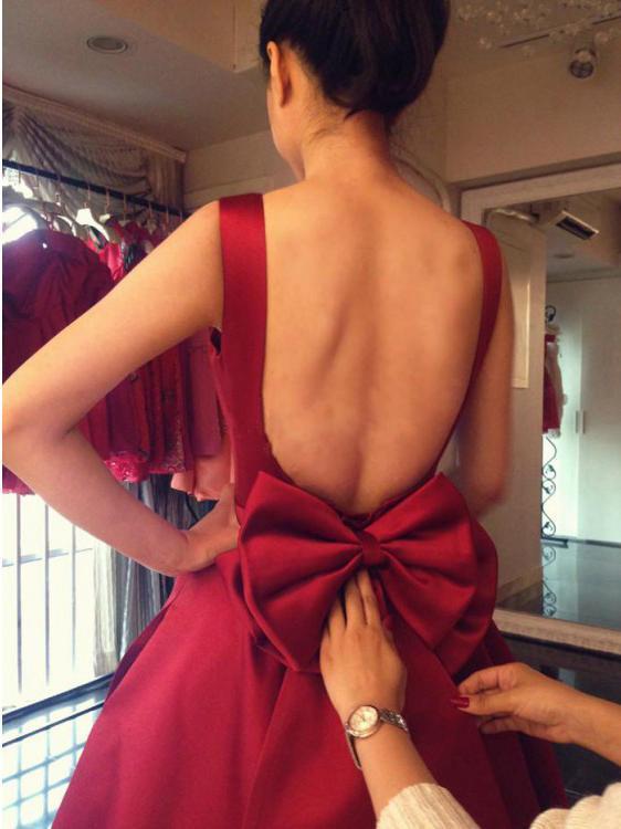 Sexy Backless Red Short Cheap Homecoming Dresses Online, CM580