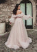 Gorgeous Pink A-Line High Slit Cheap Maxi Long Prom Dresses,WGP268