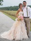 Sweetheart Blush Wedding Dress Strapless Rustic Wedding Dresses, QB0261